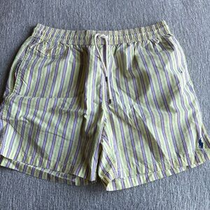 Polo by Ralph Lauren Men's Yellow Striped Shorts coastal
